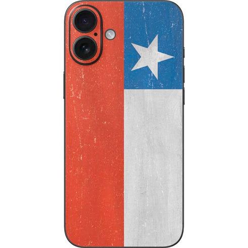Chile Flag Distressed iPhone 16 Plus Skin